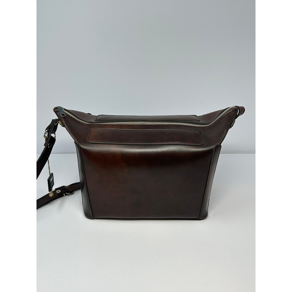ROX Lederwaren-fabriken KG Vintage Brown Leather Camera Bag Made in Germany B7 - Picture 4 of 9